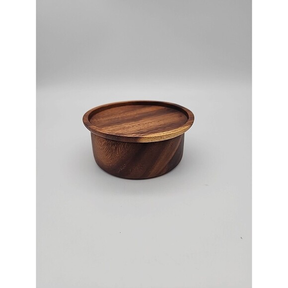 Vintage Monkeypod Covered Bowl Serving or Trinket Dish Phillipines 2 Piece - Picture 3 of 12